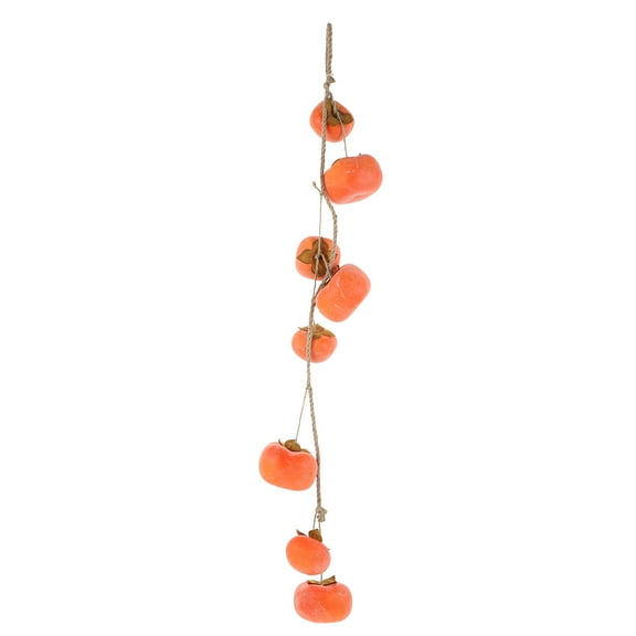 LEDMOMO Artificial Persimmon Orange Plastic Silk Fabric Home Decoration