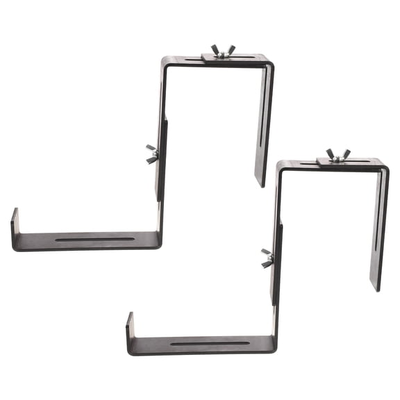 LEDMOMO 1Set Black Flower Planter Shelf for Deck Window Handrail Iron Flower Pot Stand