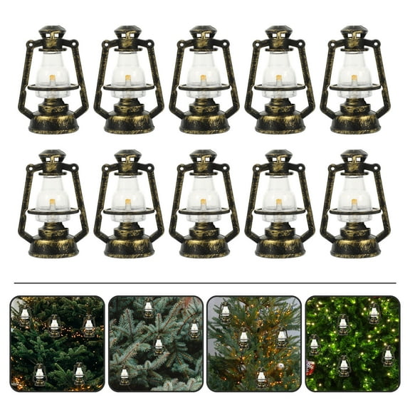 LEDMOMO 10Pcs Rustic Kerosene Lantern Multi Decoration For