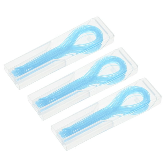 LEDMOMO 150Pcs Flossing Brushes Blue Nylon Tooth Flossers for Adults Business Trip