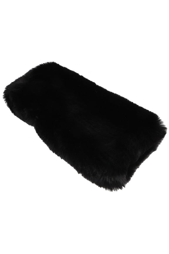 1Pack Women's Hand Muffler Black Plush Hand Warmer Muff Winter Clothing Accessory