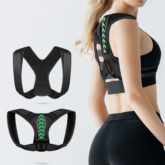 LEDMOMO 1Pc Flexible Black Back Belt for Adult Hunchback Correction and Posture Alignment