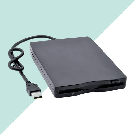 LEDMOMO USB 2.0 External Floppy Disk Drive Black Data Transfer Easy to Use