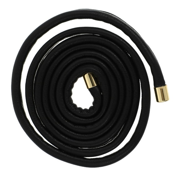 LEDMOMO 1Pack Wrap Hair Ties Variable Shape Hair Rope Black PU for Everyday Use