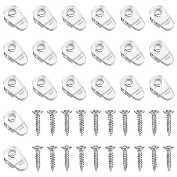 LEDMOMO Mirror Holder Clips Transparent Plastic Easy Installation Home Use 20Pcs