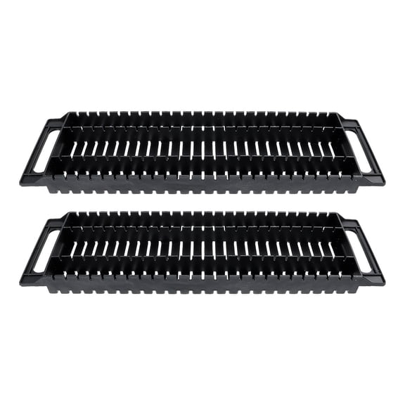 LEDMOMO Dual-Ear Anti-Static Rack Black Pcb Organizer for 2Pcs