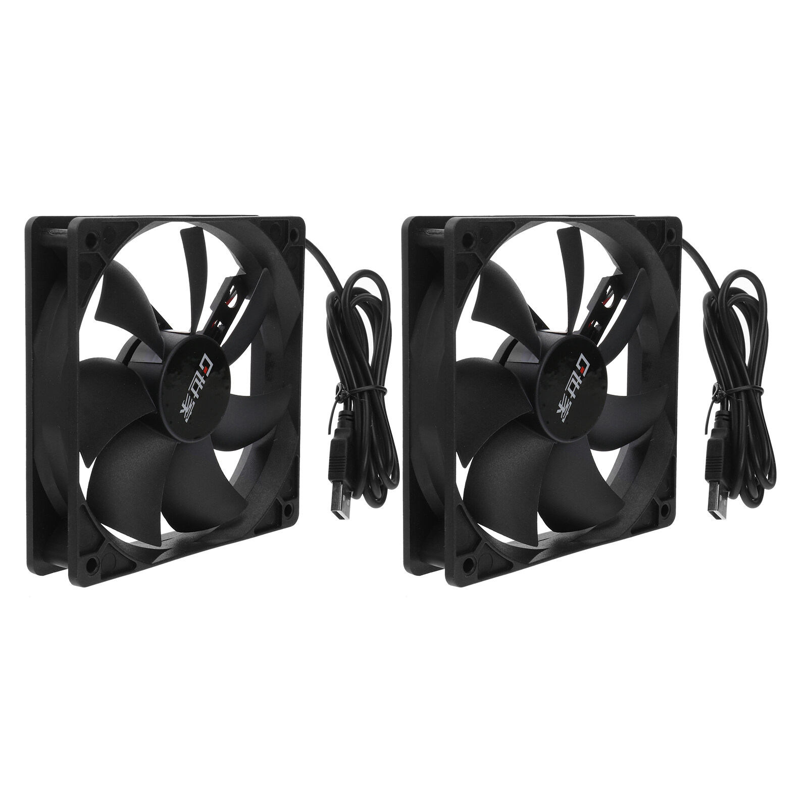 LEDMOMO 2pcs 12cm USB Cooling Fan Silent High Airflow Fan Cooler for