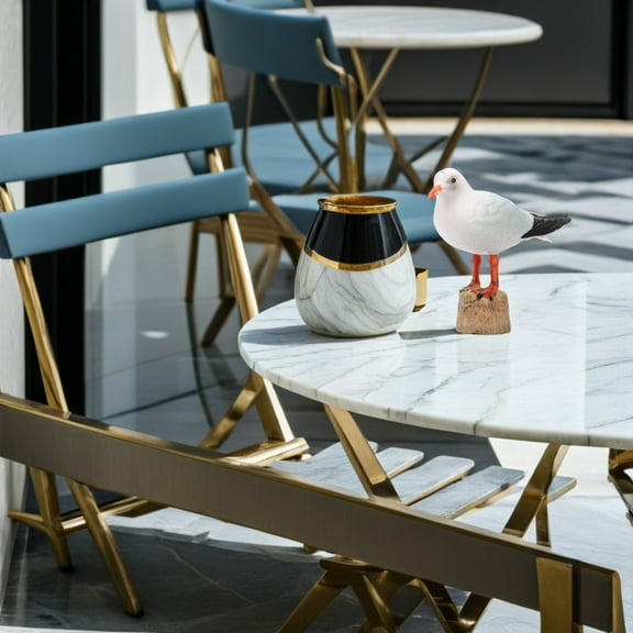 LEDMOMO Seagull Figurine Multi Plastic Home and Garden Decor  2Pcs