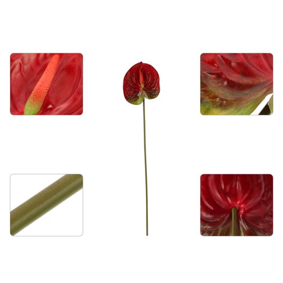 LEDMOMO 2Pcs Red Simulated Plant Ornament Safe Artificial Plant for Home Decoration