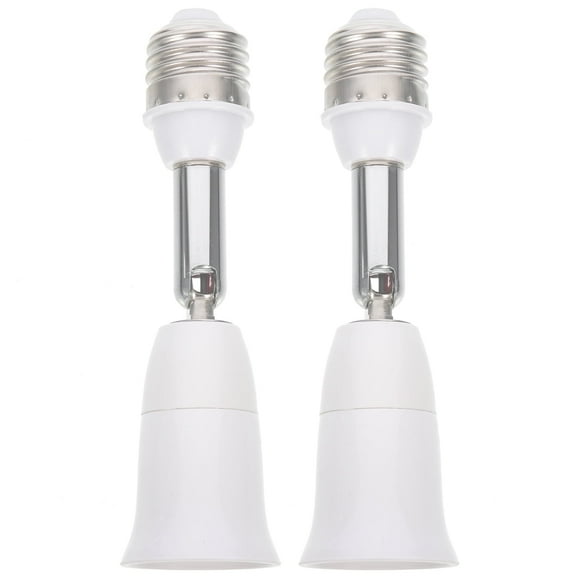 LEDMOMO-2pcs Light Bulb Socket Extender Bendable Light Socket Adapter Light Bulb Adapter(E27-E27)