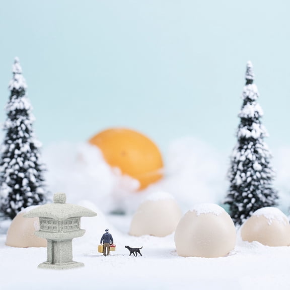 LEDMOMO Figurine Home Decor Mini Statue Grey Sandstone 4pcs Fish Tank Decoration