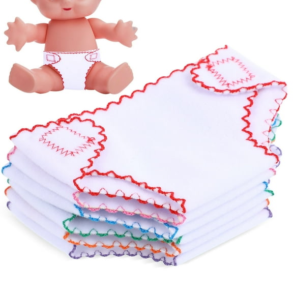 LEDMOMO 6pcs Doll Diaper Underwear Assorted Color for Role-playing and Playtime Activities