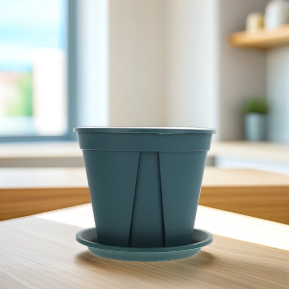 LEDMOMO Planting Containers Green Plastic for Home Gardening with Hydroponic Media 8Sets