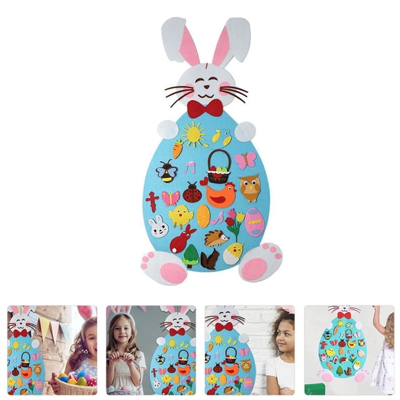 LEDMOMO Detachable Rabbit Ornament Felt Craft Assorted Color 1 Set For Study