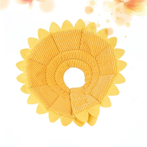 LEDMOMO Dog Collar Cute Pet Neck Collar Yellow Adjustable 1Pack