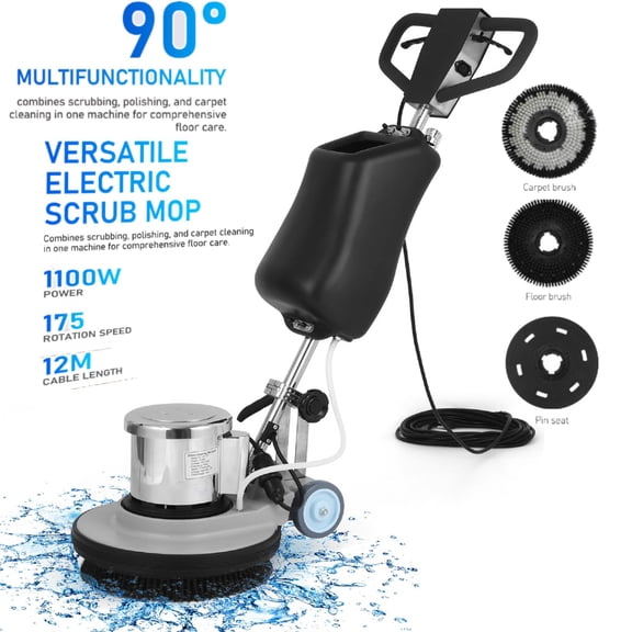 LEDMOMO Floor Buffer Machine  Grey Stainless Steel for Versatile Cleaning