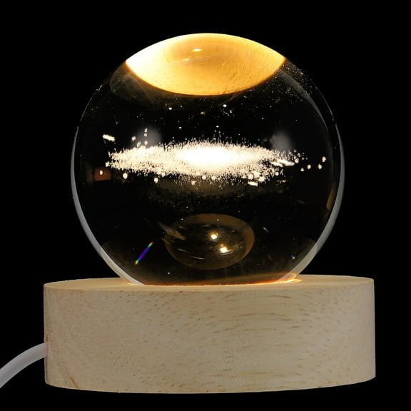 LEDMOMO Glowing Snow Globe Night Light Crystal Ball Decor 1 Set