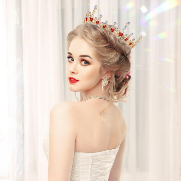 LEDMOMO Vintage Crown for Girls Wedding Crown Rhinestone 1Pcs for Women at Wedding