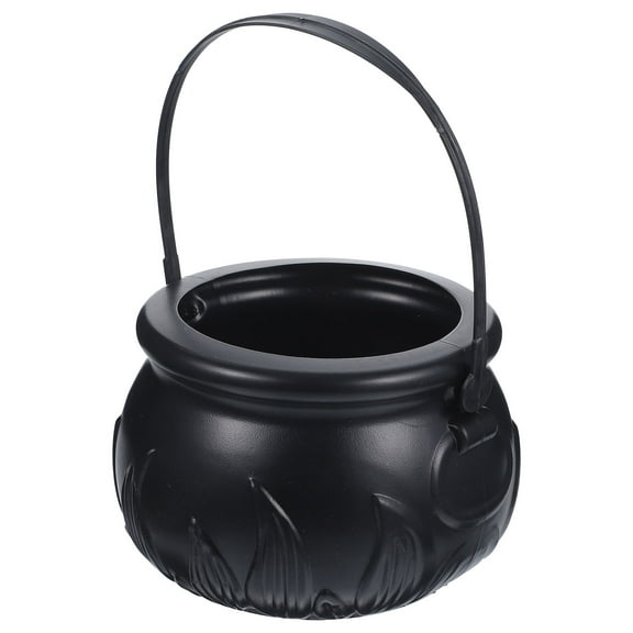 LEDMOMO Witch Pot Basket Black Plastic Snack Storage 1Set