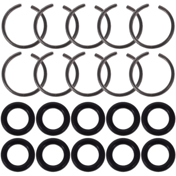 LEDMOMO 10Sets Impact Wrench Retaining Ring Set with Wear Resistant Iron and High Grade Rubber O-Ring