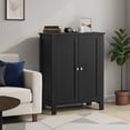 thumbnail image 1 of LEDREM Bathroom Cabinets Freestanding, Bathroom Storage Floor Cabinet with Doors and Adjustable Shelves, Ink Black, 1 of 6