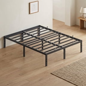 Ledrem Heavy Duty Full Bed Frame, 14" Metal Bed Frame with Under-Bed Storage, Easy Assembly, 1100 lb Capacity, Matte Black