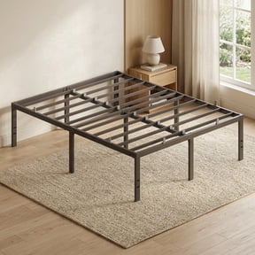 Ledrem Heavy Duty Full Bed Frame, 18" Platform Bed Frame, 1100 lb Capacity, No Box Spring Needed, Under-Bed Storage, Easy Assembly, Mattress Retainers
