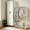 LEDREM Garment Rack, Closet Organizer with Shoe Storage, 110lb Capacity ...