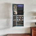 thumbnail image 1 of LEDREM LED Jewelry Cabinet Organizer - 47" Wall/Door Mount Armoire with Full-Length Mirror, 200+ Storage Slots & 2 Drawers, Rustic Blue, 1 of 7