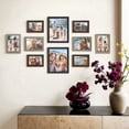 thumbnail image 1 of LEDREM Picture Frames Set of 10, Collage Photo Frame Set with Two 8x10, Four 5x7 & Four 4x6, Wall Gallery Decor or Table Display, Glass, Maroon Brown, Heather Greige and Ash Black, 1 of 6