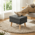 thumbnail image 1 of LEDREM Rectangular Storage Ottoman with Linen-Look Fabric, 11.8 x 15.7 Inch Foot Stool and Small Table for Living Room, Slate Gray, 1 of 7