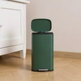 thumbnail image 1 of LEDREM Stainless Steel 8 Gallon Trash Can with Step Pedal , Soft-Close Lid & Inner Bucket for Kitchen/Bathroom ,Retro Green, 1 of 6