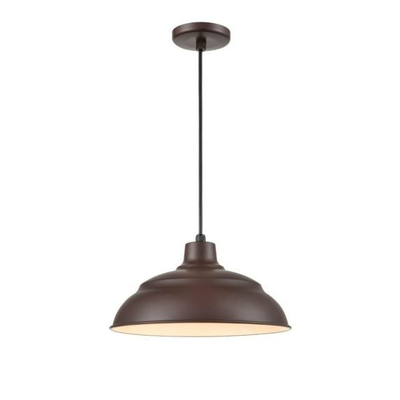 LEDRWHC14-ABR-Millennium Lighting-R Series - 11W 1 LED Pendant-8.25 Inches Tall and 14 Inches Wide-Architectural Bronze Finish -Traditional