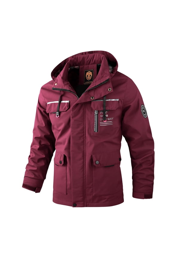 Men's Casual Jackets Lightweight Water-Resistant Jackets Softshell Hooded Jacket Spring/Fall Outdoor Wear