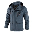 thumbnail image 1 of LEDUNTINO Men's Casual Jackets Lightweight Water-Resistant Jackets Softshell Hooded Jacket Spring/Fall Outdoor Wear, 1 of 7