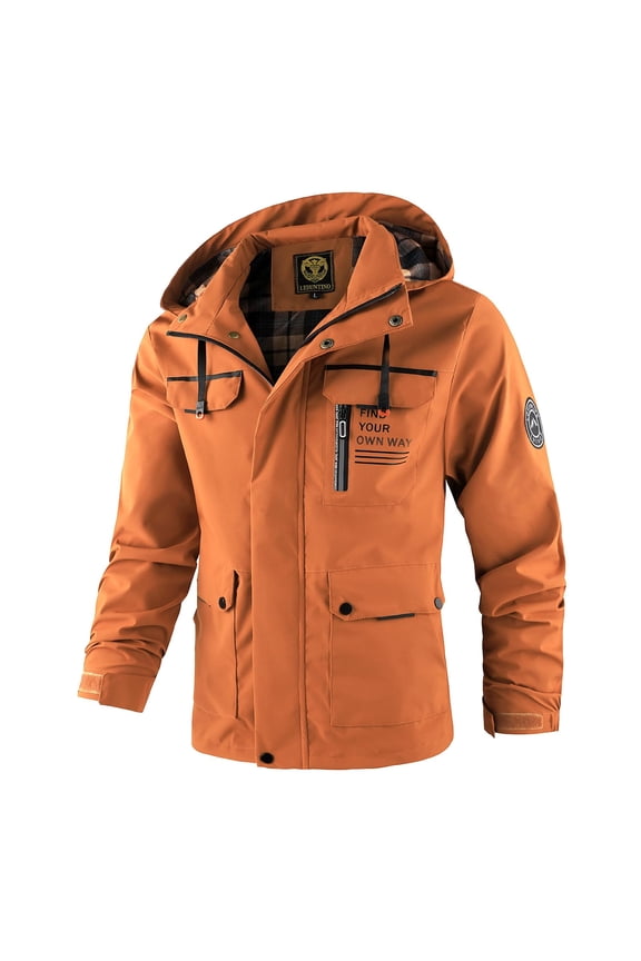 Men's Casual Jackets Lightweight Water-Resistant Jackets Softshell Hooded Jacket Spring/Fall Outdoor Wear