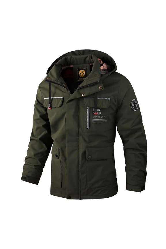 Men's Casual Jackets Lightweight Water-Resistant Jackets Softshell Hooded Jacket Spring/Fall Outdoor Wear