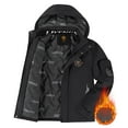 thumbnail image 1 of LEDUNTINO Men's Winter Jacket With Hood Composite Fleece-Lined Casual Coat For Cold Weather Water-Resistant, 1 of 7