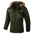 thumbnail image 1 of LEDUNTINO Men's Winter Jacket with Hood Mid-Weight Casual Coat Thickened Polyester-Filled Sleek Outdoor Apparel For Cold Weather, 1 of 7