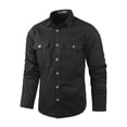 thumbnail image 1 of LEDUNTINO Mens Button-Down Shirts 100% Cotton Long Sleeve Casual Regular Fit Button Up Work Shirts, 1 of 7