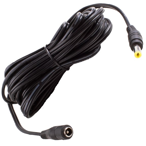LEDUPDATES 16ft DC Extension Power Cable 5.5MM X 2.1MM Plug , 16AWG Heavy Duty Cable for 5v 12v 24v LED Light, Home Security Camera Surveillance System, DVR and more