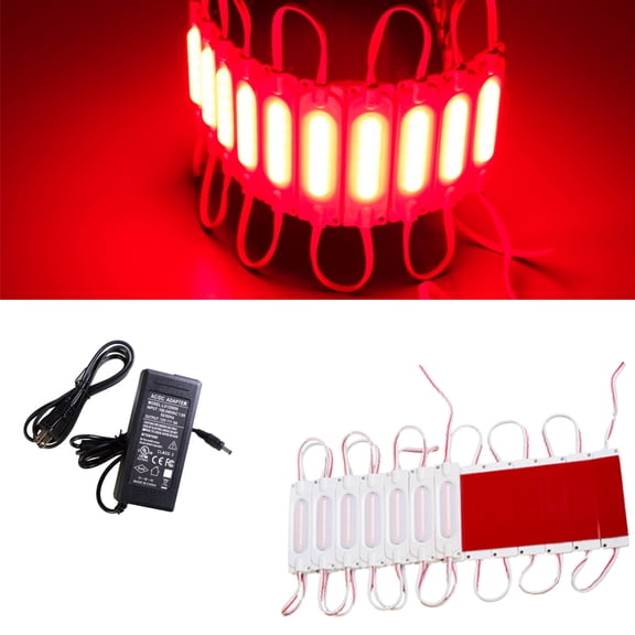 LEDUPDATES 20FT RED BRIGHTEST STOREFRONT WINDOW LED LIGHT COB WITH UL POWER SUPPLY BRIGHTER THAN 5050 5630 5730 2835