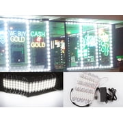 LEDUPDATES 30ft Super bright Storefront LED Light Pure White 5630 Injection module with UL 12v Power supply package