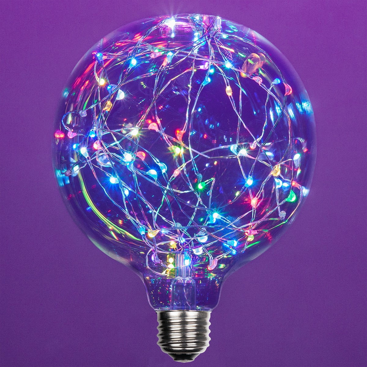 Multicolor LED Globe Fairy Light Bulb with E26 Base
