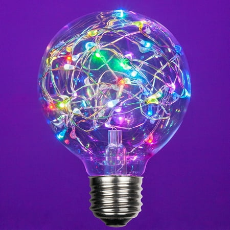 LEDimagine G80 Fairy Light Bulb, 50 Multicolor Color Changing LED Diodes Inside, Clear Glass Finish, E26 Base price history and forecast - Wintergreen Lighting LEDimagine G80 Fairy Light Bulb