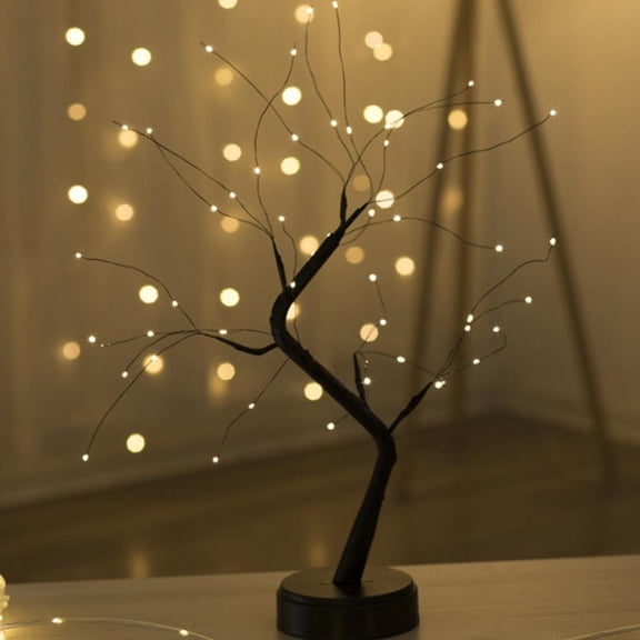 LEDs Tabletop Bonsai Tree Light Fairy Light Tree Lamp USB or Battery Powered,Lighted Artificial Fall Christmas Easter Tree Decorations for Home Festival Wedding Bedroom Room Decor Aesthetic