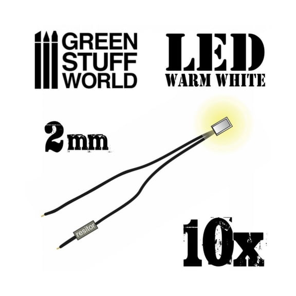 Green Stuff World LEDs - Warm White (2mm) New