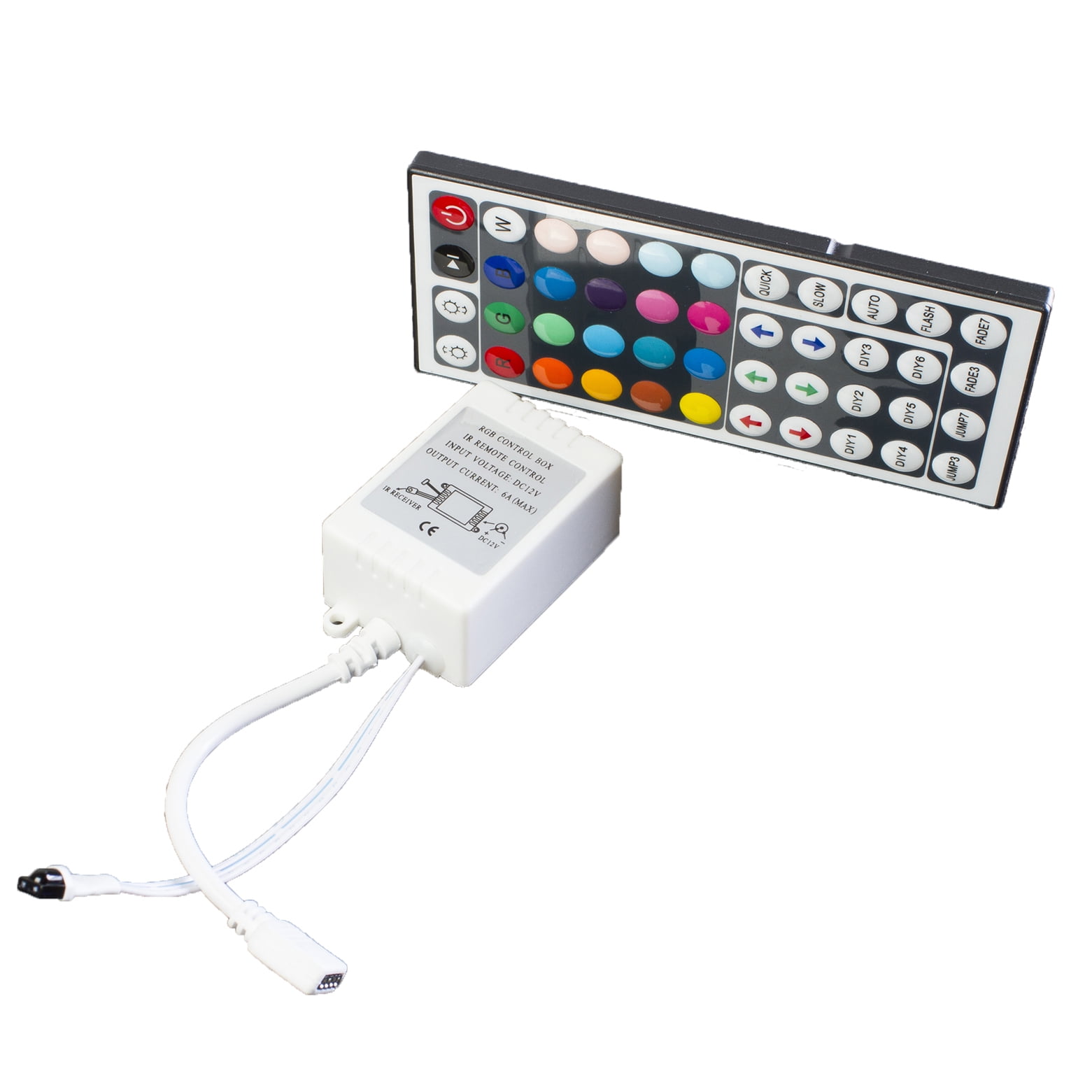 LEDupdates IR Remote Controller 44 Keys RGB 1 Port Output Controller ...