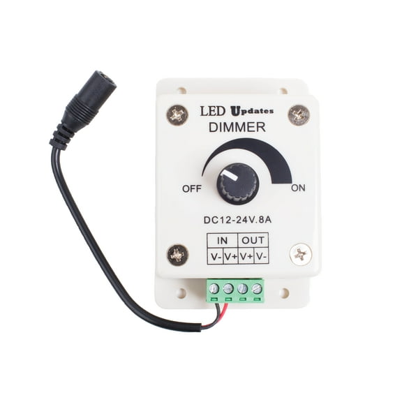 LEDupdates LED Light Dimmer with DC connector cable great for Make Up Mirror LED Light