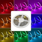 LEDwholesalers 24V 105W High-Output COB RGB Color-Changing + 3000-6000K CCT Color-Temperature-Adjustable 16.4-ft Flexible Ribbon 4200-LED Strip Light with Dot-Free Uniform Glow, 20239RGB-CCT